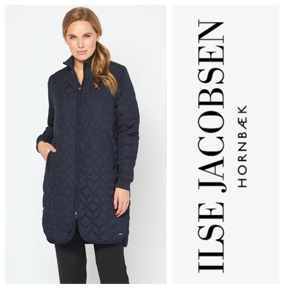•NEW•ILSE JACOBSEN HORNBAEK Long Quilted Jacket - Picture 1 of 14
